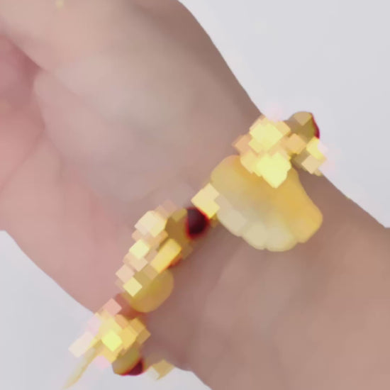 Bracelet fait main - Feuilles dansantes