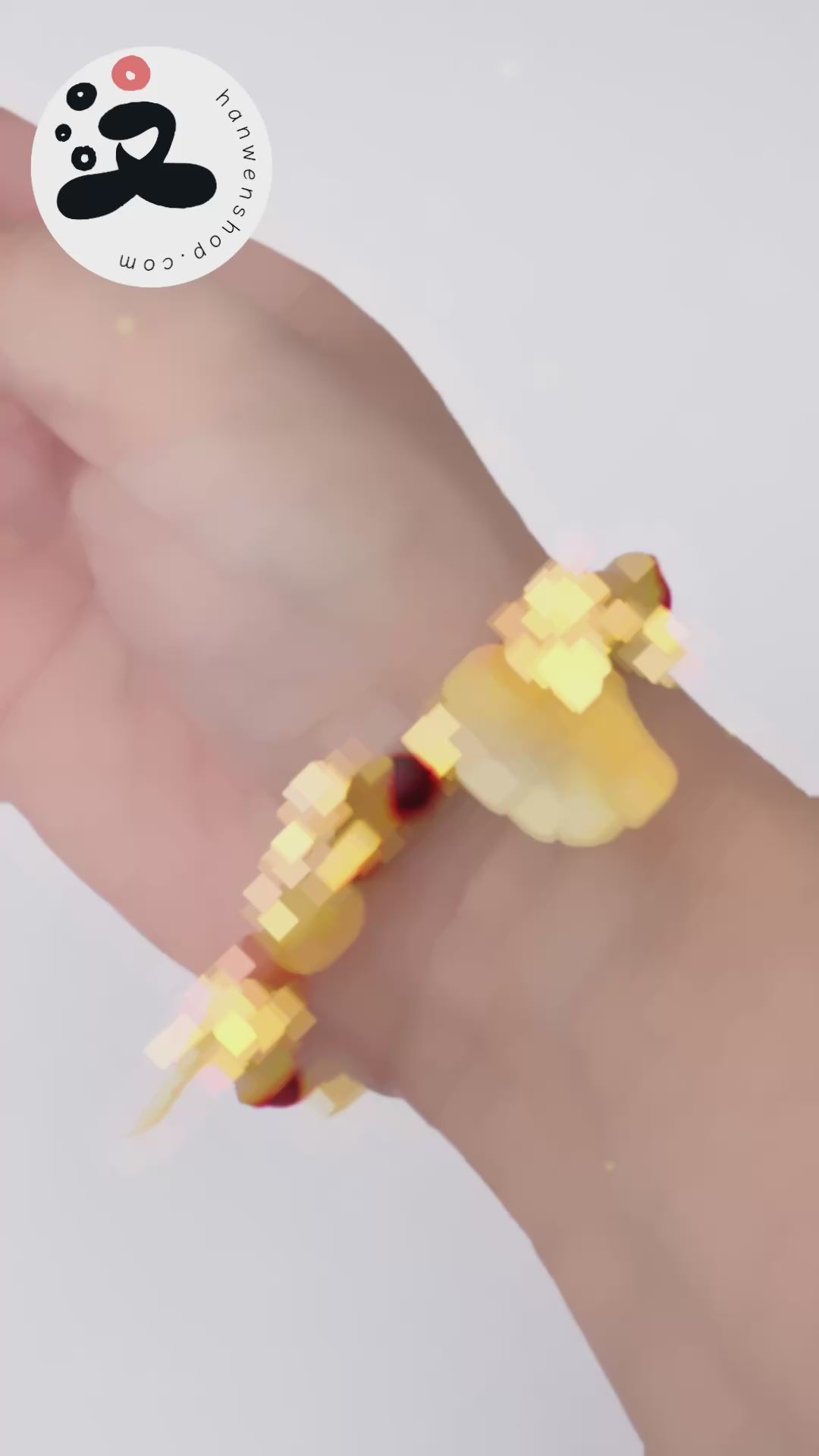 Bracelet fait main - Feuilles dansantes