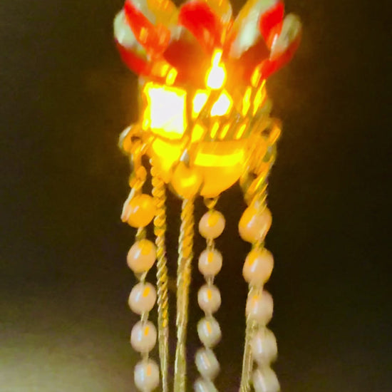 Épingle à cheveux phénix avec lumière LED - Panier de fleurs - HanWen Shop