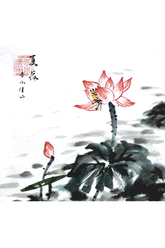 Peinture chinoise en style Xieyi - Lotus en Fleur